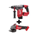 Milwaukee M18 FUEL 1-1/8 in. SDS-Plus Rotary Hammer Combo Kit with M18 FUEL Grinder thumbnail 1