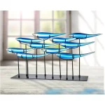 Dale Tiffany 19 in. Handcrafted Art Glass Fish Sculpture - 10 Piece Blue Tropical Fish Decor thumbnail 1