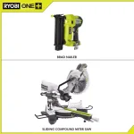 RYOBI 10 in. Sliding Compound Miter Saw & 18V ONE+ AirStrike 18-Gauge Brad Nailer Combo Kit thumbnail 2