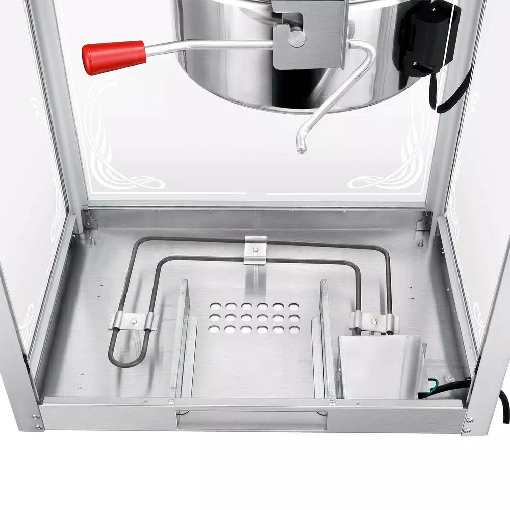 Unbranded Superior Popcorn Company 20 oz. Stainless Steel Tabletop Popcorn Maker Machine - Theater Style Popper Set