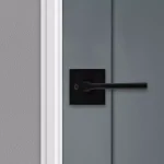 Kwikset Lisbon Square Matte Black Interior Passage Door Lever thumbnail 10