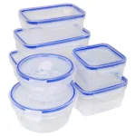 Kitchen Details 16-Piece Food Storage Container Set with Airtight Clip-Lock Lids, Blue thumbnail 1