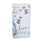 Kay Dee Lisa Audit Watercolor Floral Gray Cotton Kitchen Textile Set - 4 Piece Set thumbnail 2