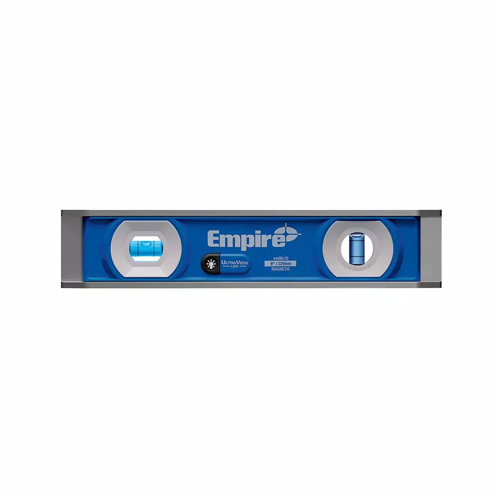 Empire e75 Series 48 in. Aluminum Box Level and EM95 UltraView LED 9 in. Torpedo Level Set