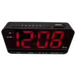 Equity by La Crosse Extra-Large 3 in. Red LED Digital Alarm Table Clock with HI/LO Settings thumbnail 3