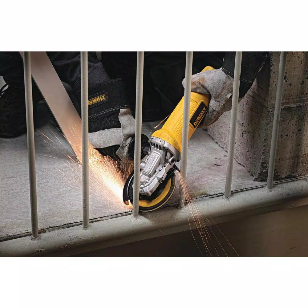 DEWALT 9 Amp Corded Small Angle Grinder, 4.5-in to 5-in, 12,000 RPM, Low-Profile Design