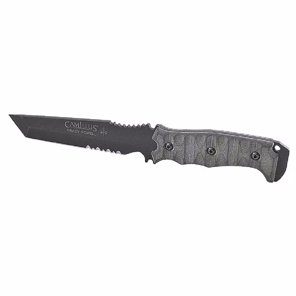 Camillus DAGR Carbon Steel Tanto Fixed Blade Knife with G10 Handle and Molded Sheath