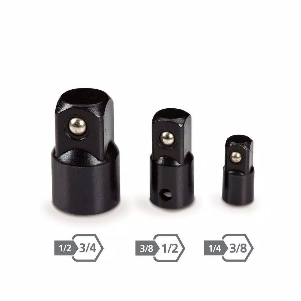 TEKTON 3-Piece Impact Adapter Set, Chrome Vanadium Steel