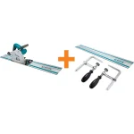 Makita 12 Amp 6-1/2 in. Plunge Circular Saw Bundle with (2) 55 in. Guide Rails and Clamp thumbnail 1