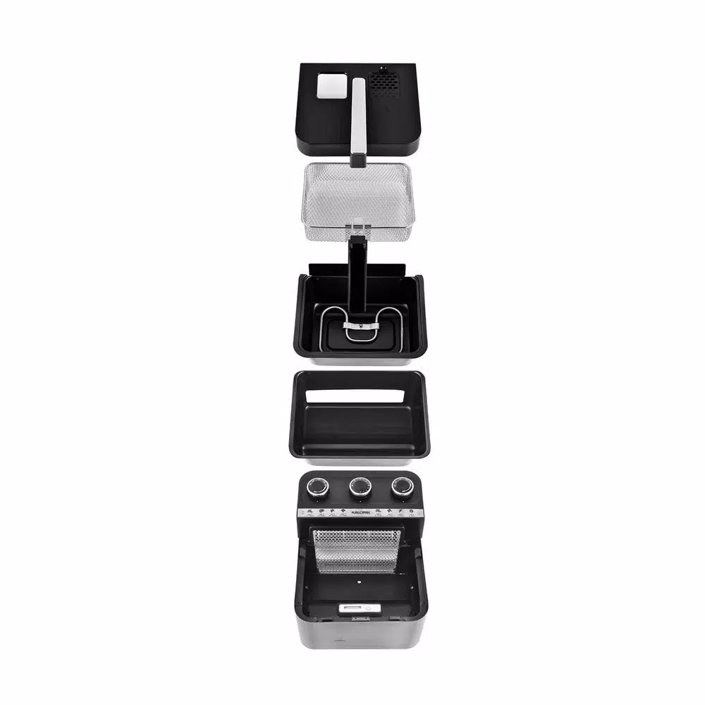 KALORIK 2-in-1 Air Fryer and Deep Fryer, 3.5 Qt., Black