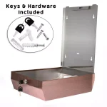 Alpine Industries Rose Gold Stainless Steel C-Fold and Multi-Fold Paper Towel Dispenser thumbnail 5