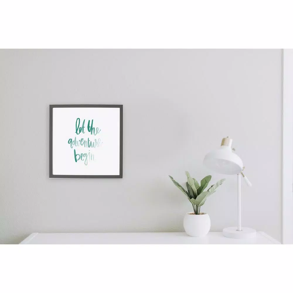 Petal Lane Home Watercolor Let The Adventure Begin Magnetic Memo Board, Ebony Frame