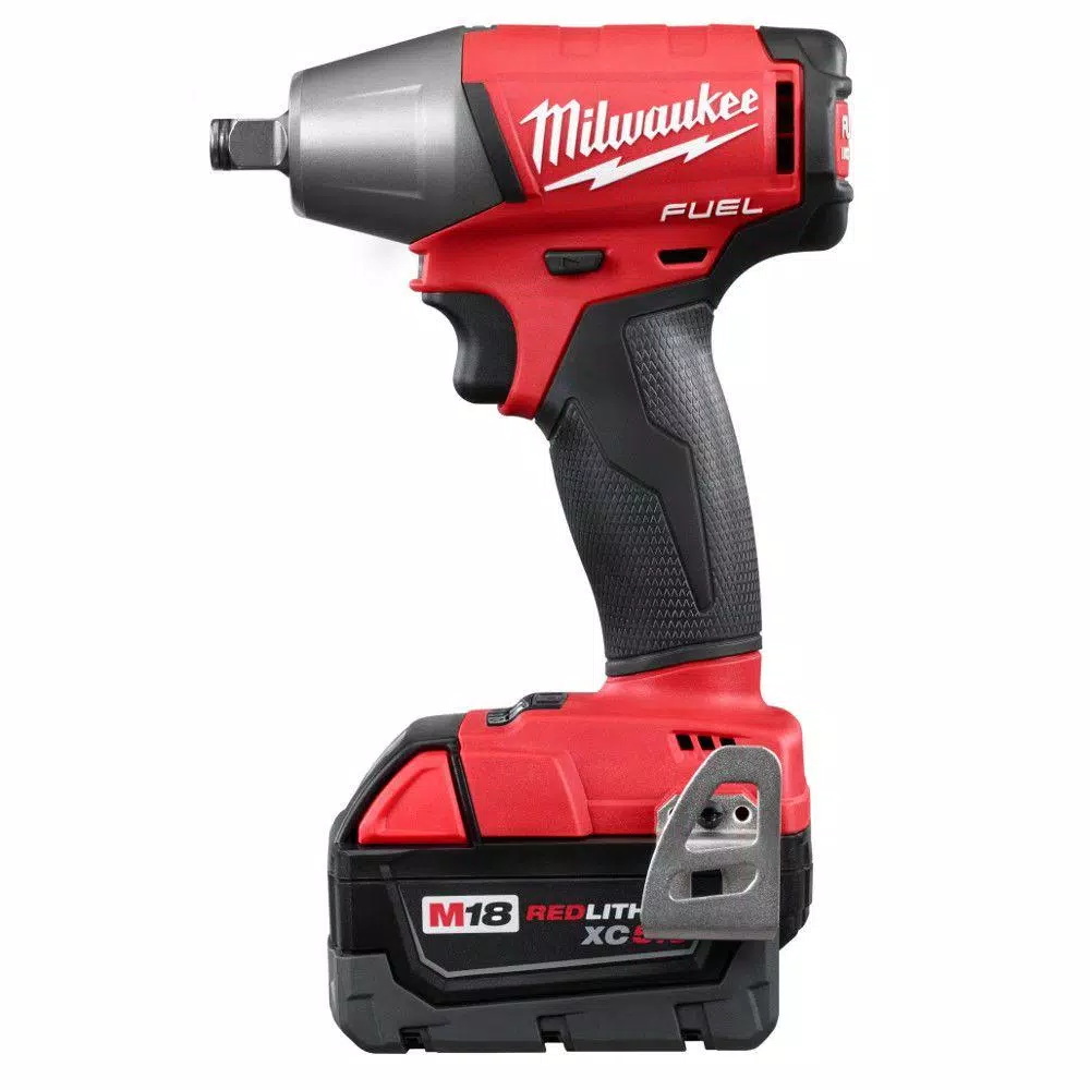 Milwaukee M18 FUEL 1/2 in. Compact Impact Wrench Kit with Two 5 Ah Batteries and Charger