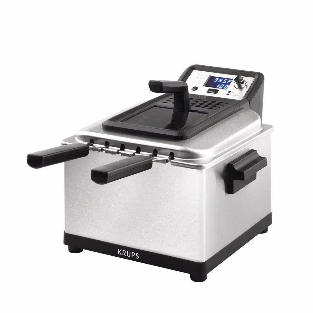 Krups KJ502 Professional Deep Fryer, 4.5L Capacity with 3 Baskets and 4 Preset Functions