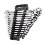 WEN 13-Piece SAE Reversible Ratcheting Combination Wrench Set with Storage Rack thumbnail 1