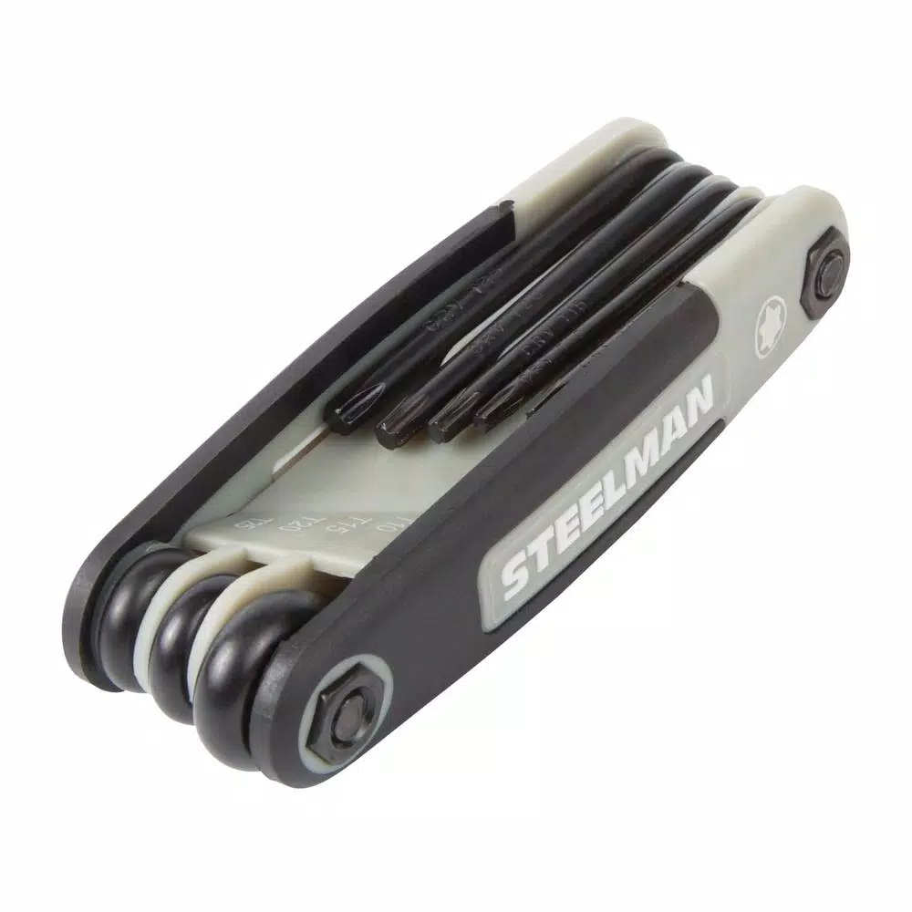 Steelman 8-Piece Folding Torx Hex Key Set, Chrome Vanadium Steel