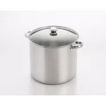 ExcelSteel 12 qt. Stainless Steel Stock Pot with Tempered Glass Lid thumbnail 1