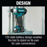 Makita 12V MAX CXT Cordless 3/8 in. Drill and Impact Driver Combo Kit with (2) 1.5Ah Batteries, Charger, and Bag thumbnail 9