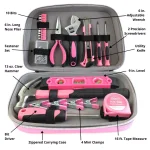 Apollo Tools 63-Piece Household Tool Kit in Stylish Pink Designer Case thumbnail 2