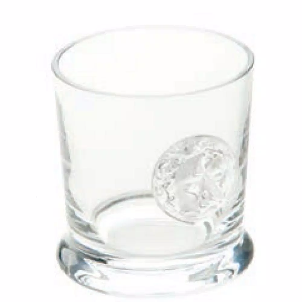 Abigails Lionshead 10 oz. Double Old Fashioned Glass Set of 4 with Lion Head Medallion