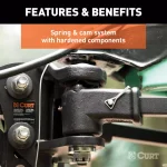 CURT TruTrack Trunnion Bar Weight Distribution System, 10,000-15,000 lbs GTW, 35-9/16" Bars thumbnail 4