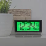 Equity by La Crosse Large 2 in. LCD Digital Alarm Table Clock with Night Vision Technology - Silver thumbnail 6