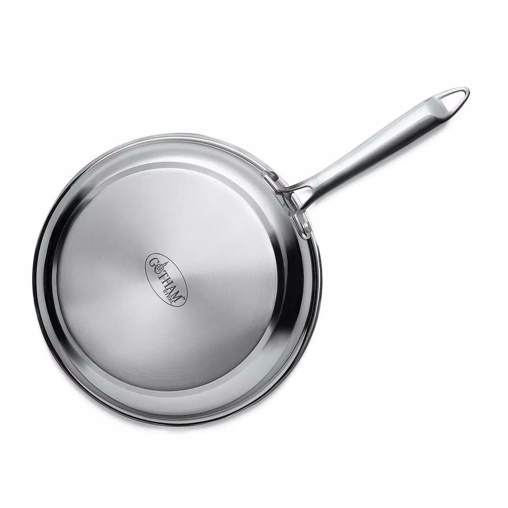 Gotham Steel 10 in. Stainless Steel Non-Stick Ti-Cerama Frying Pan, Induction Compatible