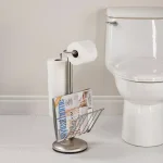 Better Living Satin Nickel Toilet Paper Holder and Organizer Caddy with Magazine Rack thumbnail 2