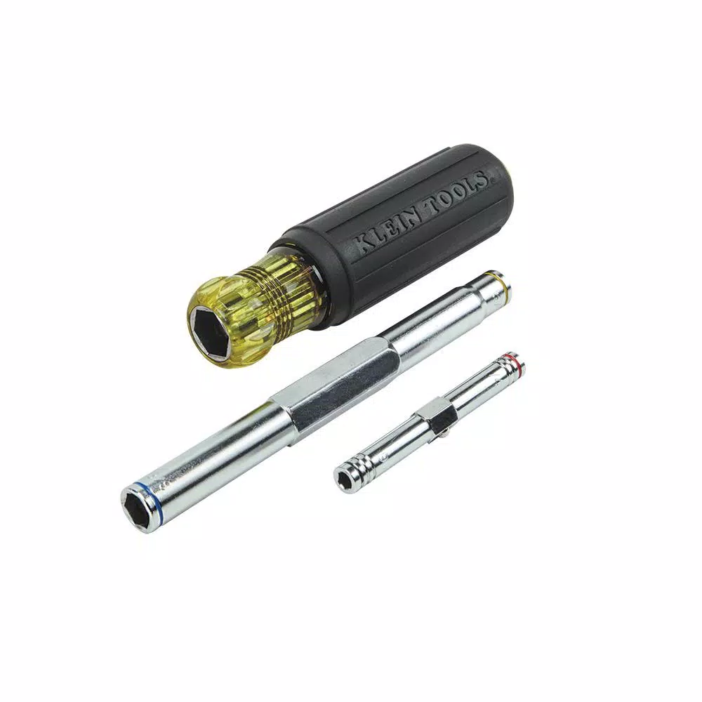 Klein Tools 5-in-1 Heavy Duty Multi-Nut Driver with Interchangeable Sizes and Wrench Assist