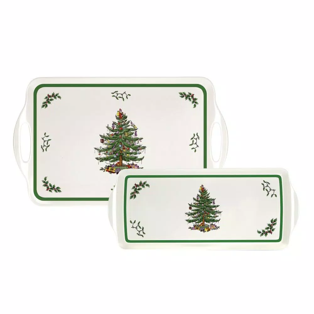 Spode Christmas Tree 15.1 in. Melamine Sandwich Serving Tray