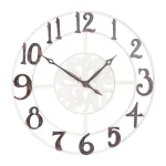 Household Essentials Large 32-Inch Metal Numbers Wall Clock - Oversized Round Analog Wall Art thumbnail 1