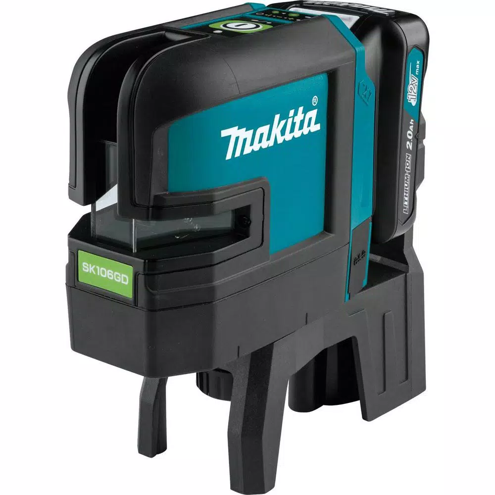 Makita 12V MAX CXT Green Beam Self-Leveling Cross-Line & 4-Point Laser Kit (2.0 Ah)