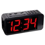 Equity by La Crosse Red 1.8 in. LED Quick Set Digital Alarm Clock with Dimmer and Battery Backup thumbnail 2