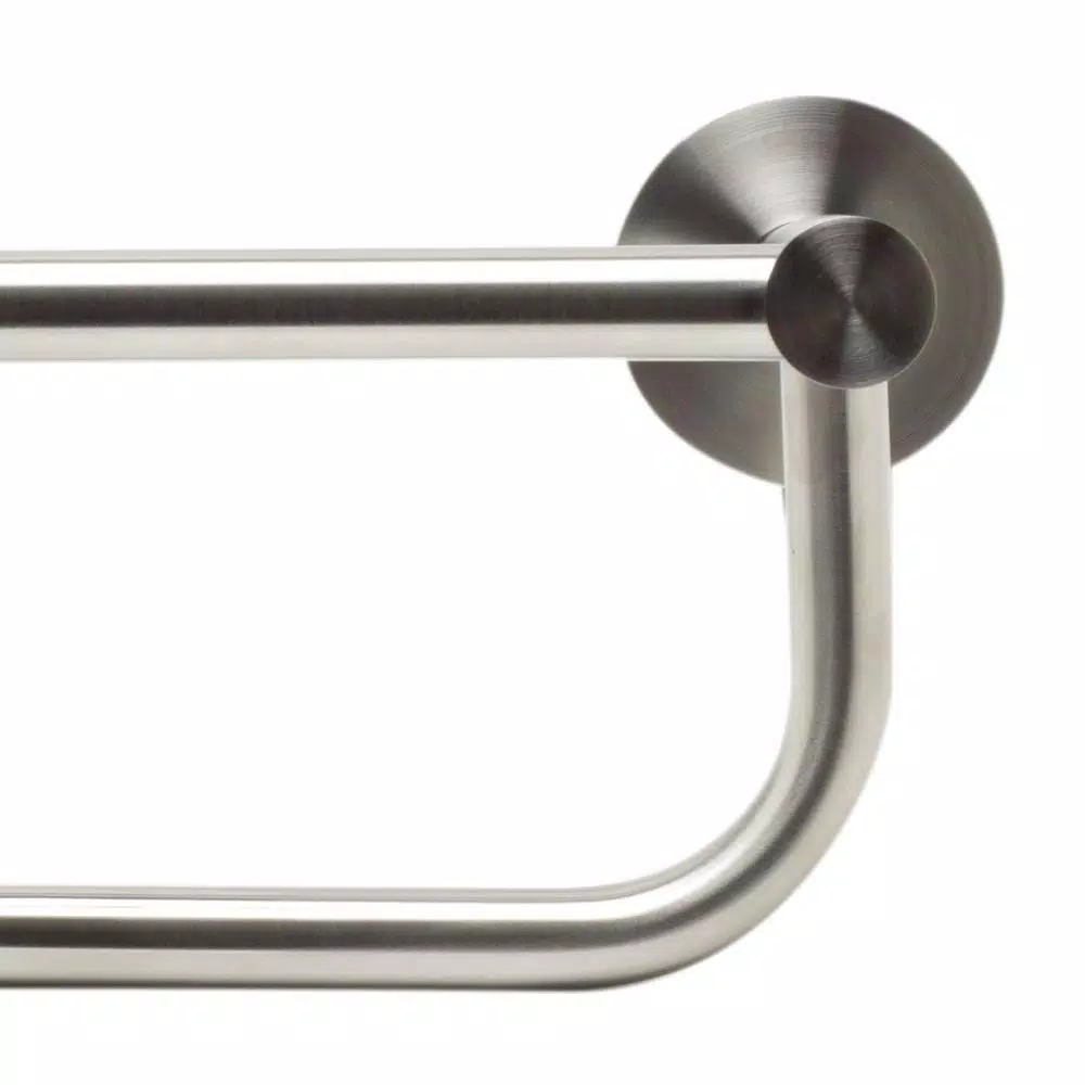 ALFI BRAND AB9538-BN 25.75 in. Modern Wall Mount Towel Rack with Shelf, Brushed Nickel
