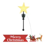 Mr. Christmas Santa's Sleigh Animated Tree Topper with LED Star and Merry Christmas Banner thumbnail 1