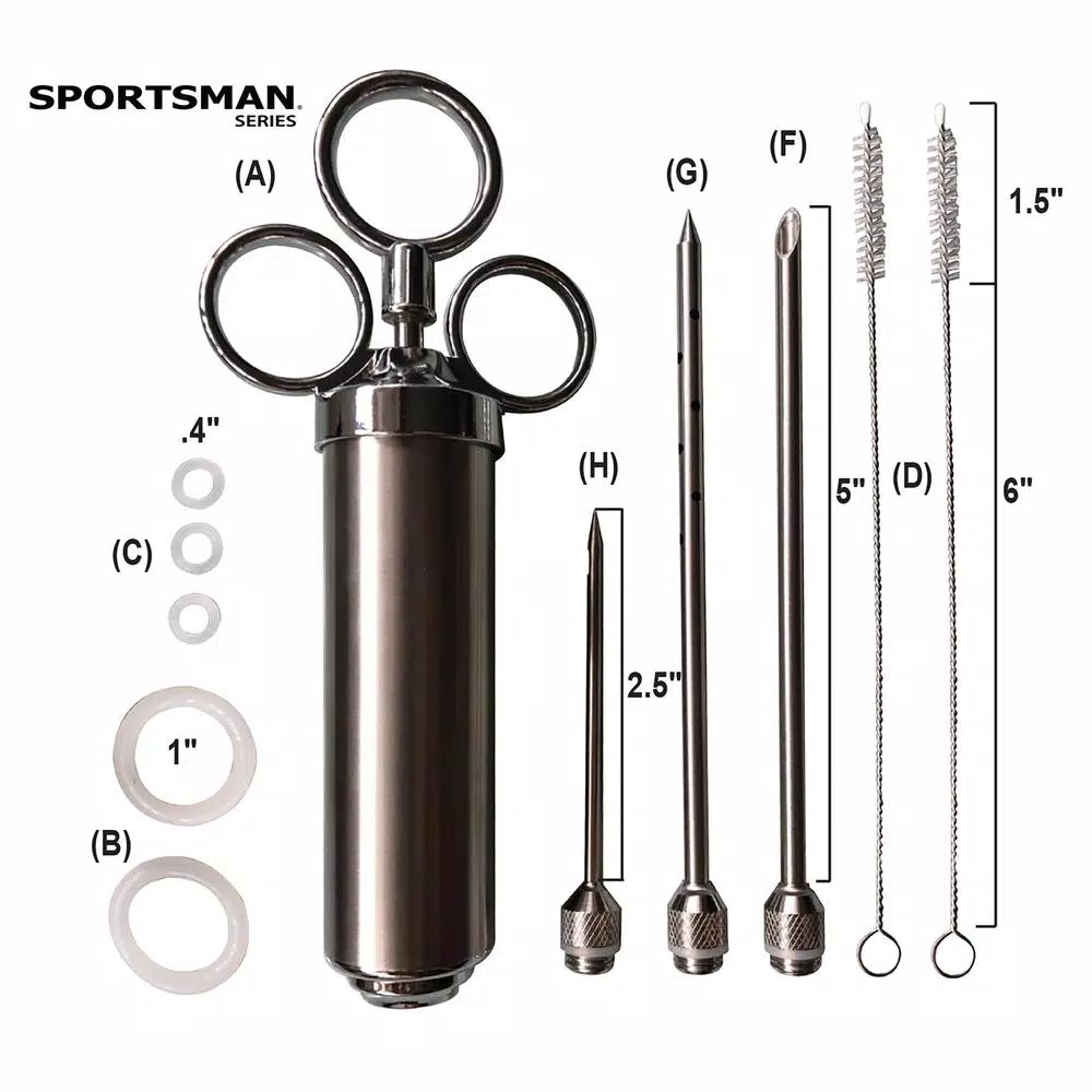 Sportsman Series 11-Piece Stainless Steel Marinade Injector Set