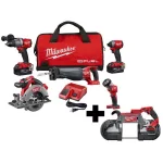 Milwaukee M18 FUEL 18V Brushless Cordless 5-Tool Combo Kit with Deep Cut Band Saw thumbnail 1