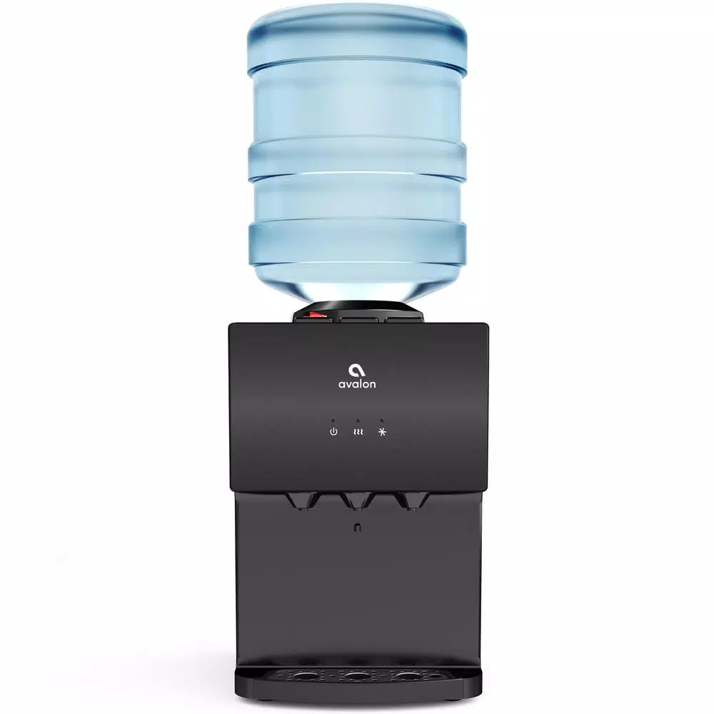 Avalon Premium Countertop Water Cooler Dispenser, 3 Temperatures, Black Stainless Steel