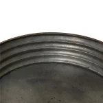 Glitzhome 12 in. Round Farmhouse Galvanized Metal Decorative Tray with Corrugated Edge thumbnail 3