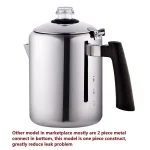 Cook N Home 8-Cup Stainless Steel Stovetop Coffee and Tea Percolator Kettle thumbnail 3