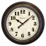 Westclox 24 in. Round Bronze Wall Clock with Glass Lens and Large Arabic Numerals thumbnail 2