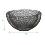 Mind Reader Black Metal Mesh Fruit Bowl - Round Decorative Wire Produce Basket thumbnail 7