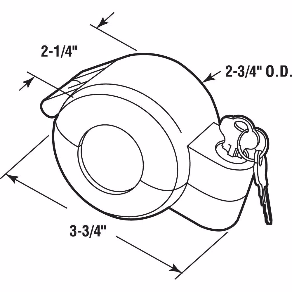 Prime-Line Diecast Door Knob Lock-Out Device, Gray Painted, Keyed Alike