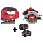 Milwaukee M18 FUEL 18V Brushless Cordless Jig Saw and 7-1/4 in. Circular Saw Combo Kit with (2) 6.0Ah Batteries thumbnail 1
