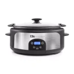 Elite Platinum 6 Qt. Programmable Slow Cooker with Locking Lid and Stainless Steel Finish thumbnail 1