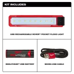 Milwaukee 445 Lumen LED Rover Rechargeable Pocket Flood Light with REDLITHIUM USB thumbnail 2