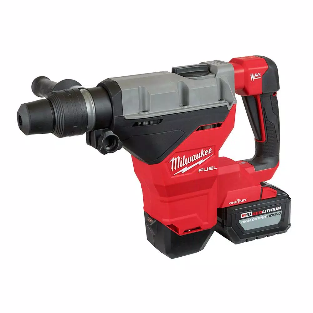 Milwaukee M18 FUEL SDS-MAX Rotary Hammer Kit with TWO 12.0 Ah Batteries & ONE-KEY