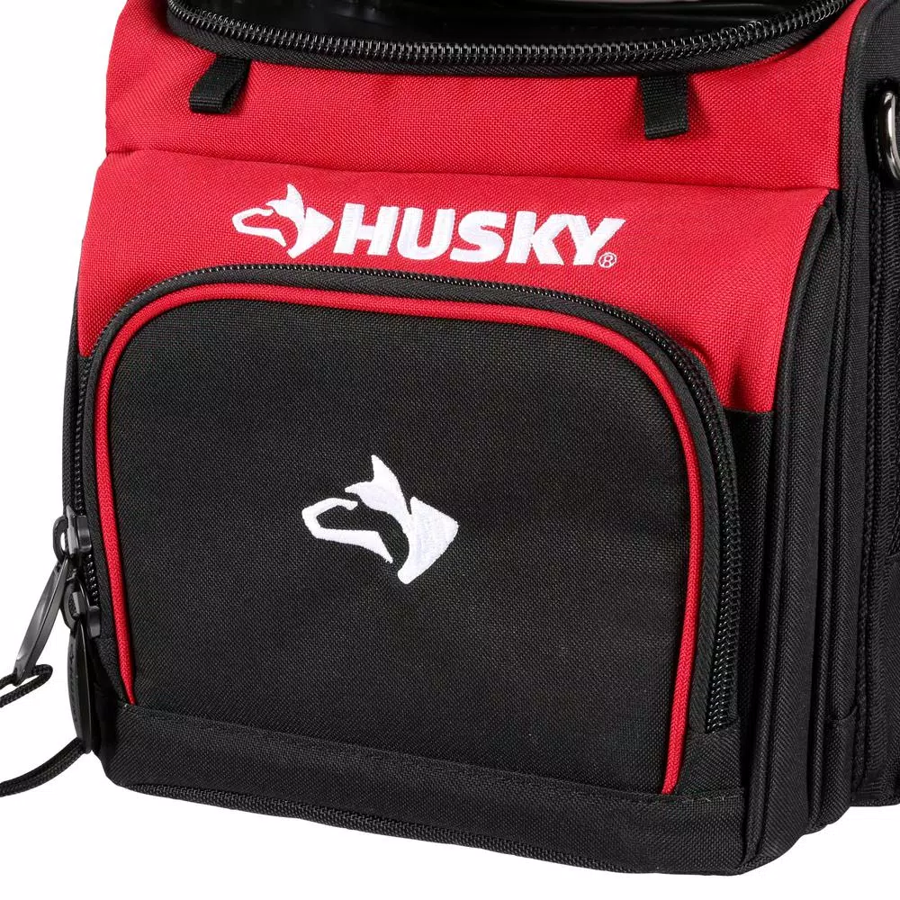 Husky 9 in. Insulated Lunch Box Cooler Bag, Red
