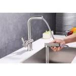 Vanity Art Single-Handle Pull Out Kitchen Faucet, Polished Chrome, Classic Style thumbnail 3