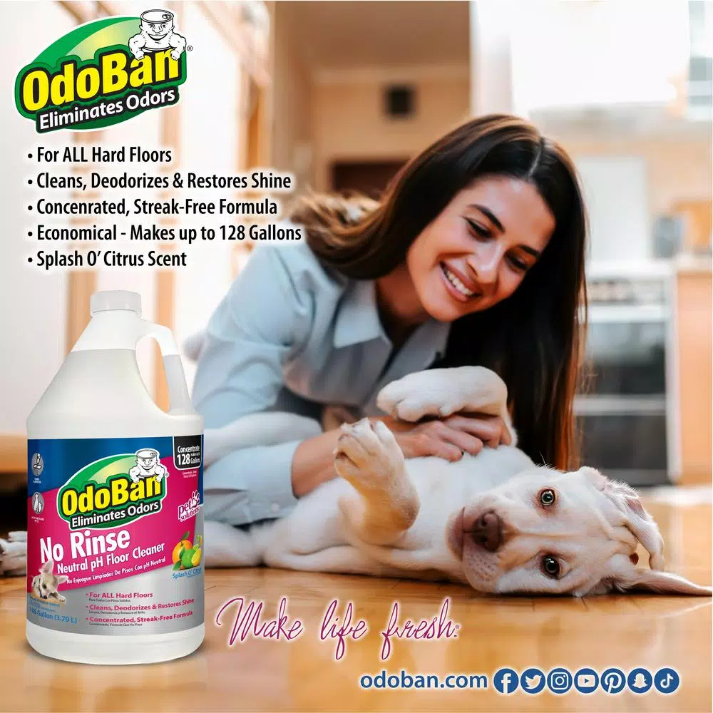 OdoBan No-Rinse Neutral pH Floor Cleaner, Concentrated 128 oz.